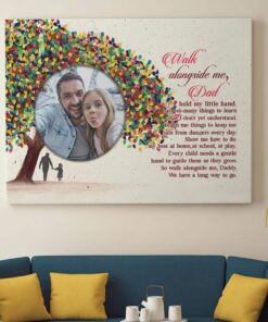 Alternative view of Personalized Photo Walk Alongside Me Daddy Gallery Wrapped Framed Canvas Prints-Poster-Home Decor Wall Art