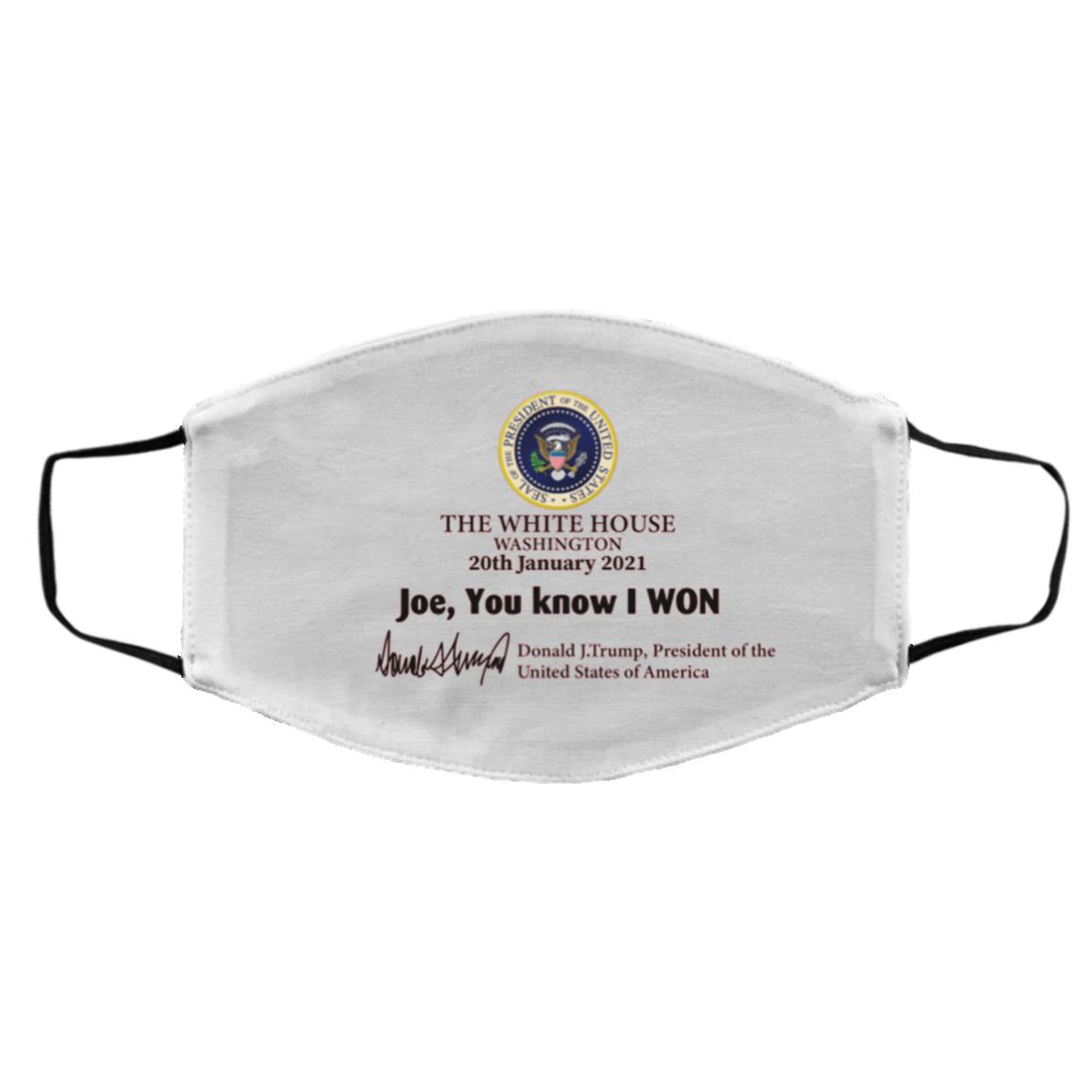 i won mask, White, Cloth Face Cover – Medium/Large