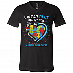 I wear Tshirt, Black, V-Neck T-Shirt