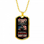 Veteran's Life the Pain Is Real These Scars Were Earned Dog Tag Pendant Necklace - Dog Tag (Gold Plated) Veteran's Life the Pain Is Real These Scars Were Earned Dog Tag Pendant Necklace - Dog Tag (Gold Plated)