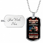 Veteran's Life the Pain Is Real These Scars Were Earned Dog Tag Pendant Necklace - Dog Tag (Silver) Veteran's Life the Pain Is Real These Scars Were Earned Dog Tag Pendant Necklace - Dog Tag (Silver)