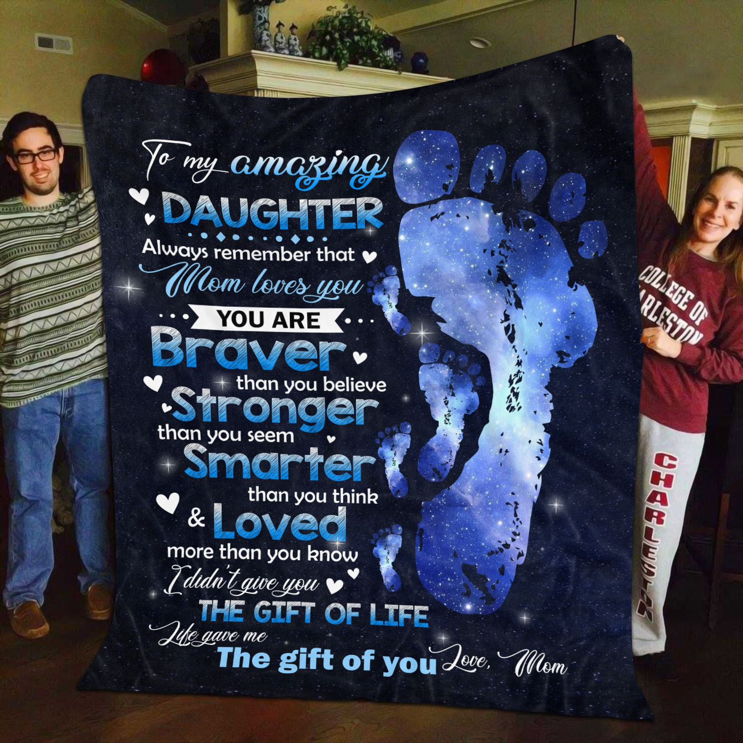 1O. To My Amazing Daughter-mom Blanket Mockup 11