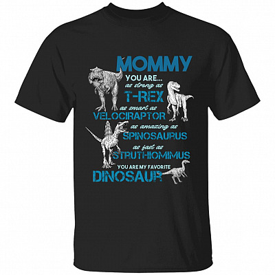 rex mom tee, Black, Unisex T-Shirt