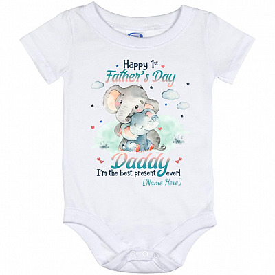 Personalized Baby Onesie, White, Baby Onesie - 12 Month