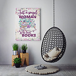 6VT. Simple Woman Loves Books canvas mockup
