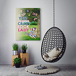5VT. Crazy Book Lady canvas mockup