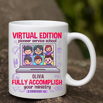 Alternative view of Personalized Virtual Class Jw Pioneer Service School - Quarantine Classroom Ceramic Coffee Mug