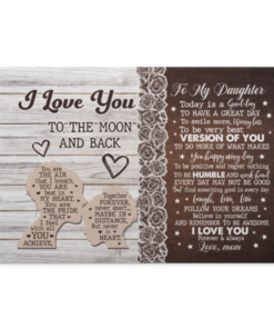 To My Daughter Today Is A Good Day To Have A Great Day Gallery Wrapped Framed Canvas Prints - Unframed Poster, White, 0.75'' Framed Canvas