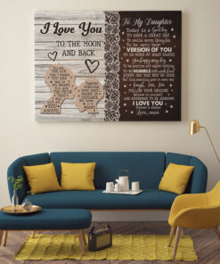 Alternative view of To My Daughter Today Is A Good Day To Have A Great Day Gallery Wrapped Framed Canvas Prints - Unframed Poster