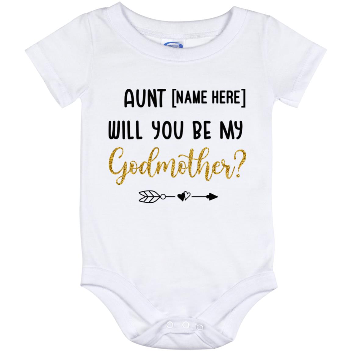 Personalized Aunt Will You, White, Baby Onesie - 12 Month