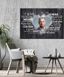 Alternative view of Personalized Photo I Watch You Everyday I am Always Near Wrapped Framed Canvas Print-Unframed Poster