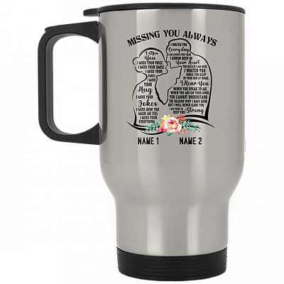 14 oz. Silver Travel Mug