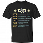D&D STR Dex Con Is Being Able To Crush A Tomato RPG Gaming T-shirt - Funny DnD Dungeons & Dragons Shirt, Black, Unisex T-Shirt
