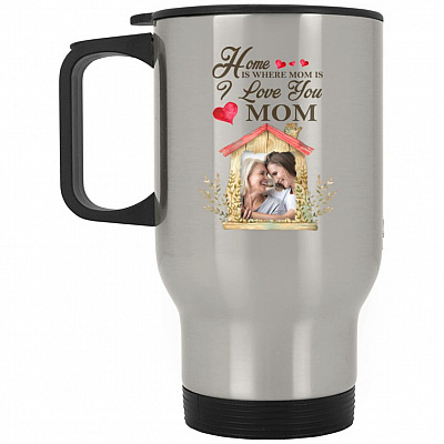 14 oz. Silver Travel Mug