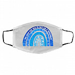 Autism mask, White, Cloth Face Cover – Medium/Large