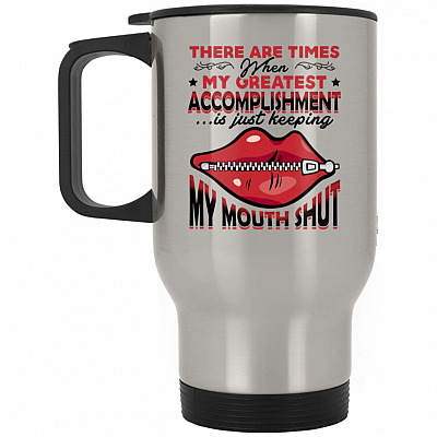 14 oz. Silver Travel Mug