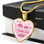 Thank You From The Bottom Of My Heart Heart Pendant Necklace - Heart Luxury Necklace (Gold Plated) Thank You From The Bottom Of My Heart Heart Pendant Necklace - Heart Luxury Necklace (Gold Plated)