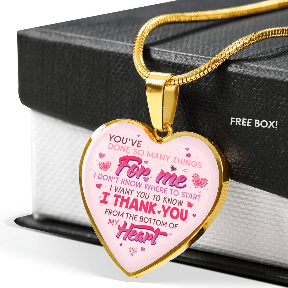 Thank You From The Bottom Of My Heart Heart Pendant Necklace - Heart Luxury Necklace (Gold Plated) Thank You From The Bottom Of My Heart Heart Pendant Necklace - Heart Luxury Necklace (Gold Plated)