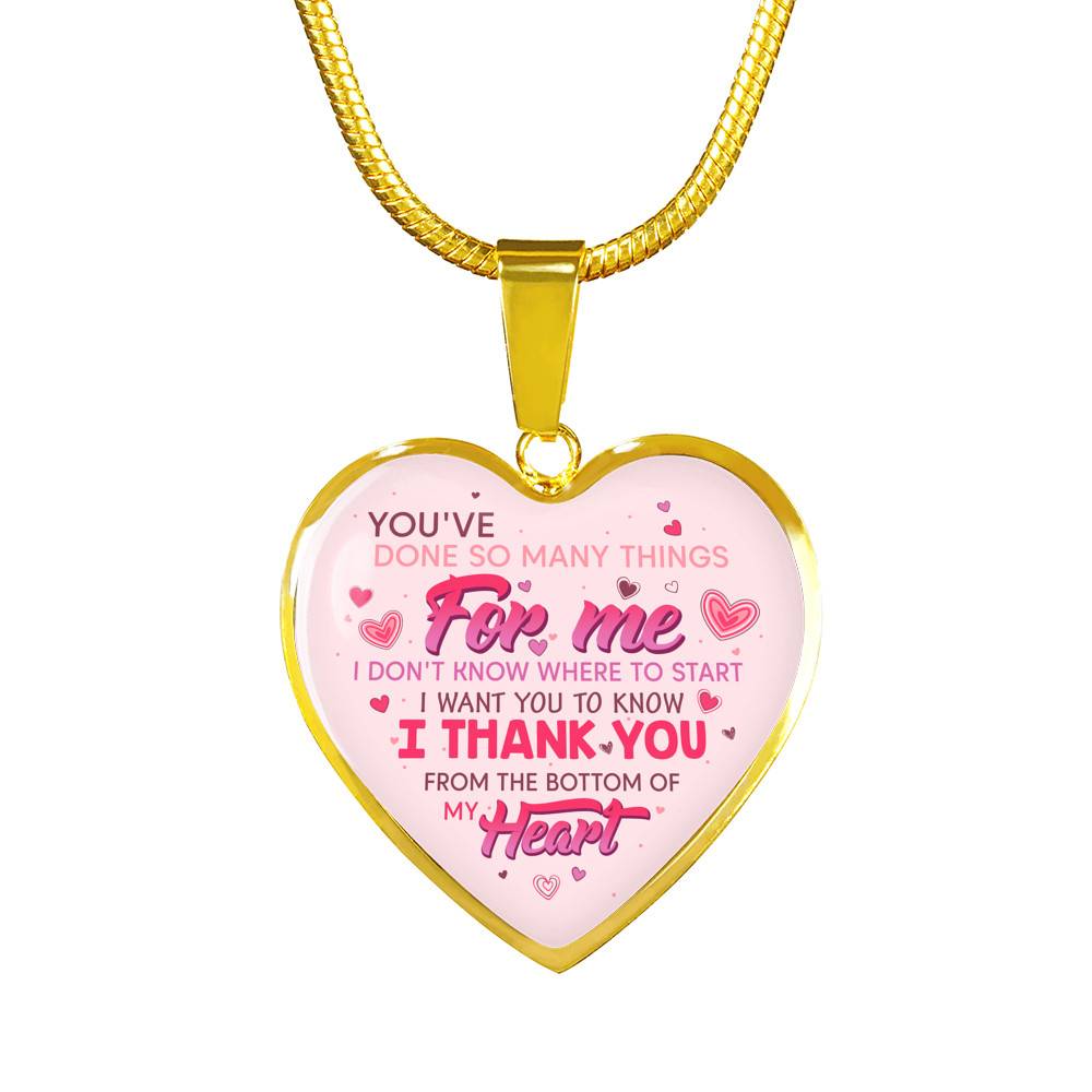Thank You From The Bottom Of My Heart Heart Pendant Necklace - Heart Luxury Necklace (Gold Plated) Thank You From The Bottom Of My Heart Heart Pendant Necklace - Heart Luxury Necklace (Gold Plated)