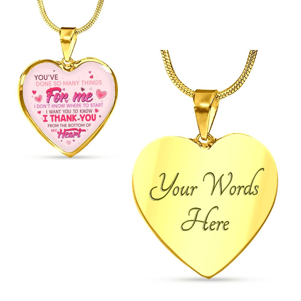 Thank You From The Bottom Of My Heart Heart Pendant Necklace - Heart Luxury Necklace (Gold Plated) Thank You From The Bottom Of My Heart Heart Pendant Necklace - Heart Luxury Necklace (Gold Plated)