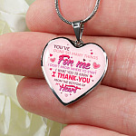 Thank You From The Bottom Of My Heart Heart Pendant Necklace - Heart Luxury Necklace (Silver) Thank You From The Bottom Of My Heart Heart Pendant Necklace - Heart Luxury Necklace (Silver)