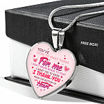 Thank You From The Bottom Of My Heart Heart Pendant Necklace - Heart Luxury Necklace (Silver) Thank You From The Bottom Of My Heart Heart Pendant Necklace - Heart Luxury Necklace (Silver)