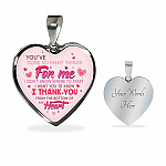 Thank You From The Bottom Of My Heart Heart Pendant Necklace - Heart Luxury Necklace (Silver) Thank You From The Bottom Of My Heart Heart Pendant Necklace - Heart Luxury Necklace (Silver)