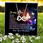 To My Mom I Love You For All The Times Infinity Heart Necklace (Silver) 7