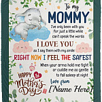 Elephant to My, White, Cozy Plush Fleece Blanket - 50x60