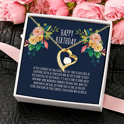 Happy Birthday To You Your Future Will Be Bright Forever Love Pendant Necklace