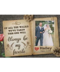 Personalized Photo Father Of The Bride Framed Canvas Prints - Unframed Poster-Decor Wall Art, White, 0.75'' Framed Canvas