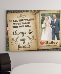 Alternative view of Personalized Photo Father Of The Bride Framed Canvas Prints - Unframed Poster-Decor Wall Art
