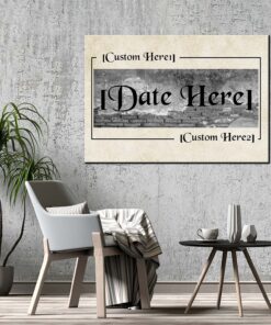 Alternative view of Personalized Anniversary Gift With Couple Name Wrapped Framed Canvas Prints - Unframed Poster