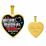 Autism Doesn't Come With A Manual Mom Heart Pendant Necklace - Heart Luxury Necklace (Gold Plated) Autism Doesn't Come With A Manual Mom Heart Pendant Necklace - Heart Luxury Necklace (Gold Plated)