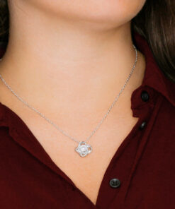 Love Knot Necklace Message Card on Model
