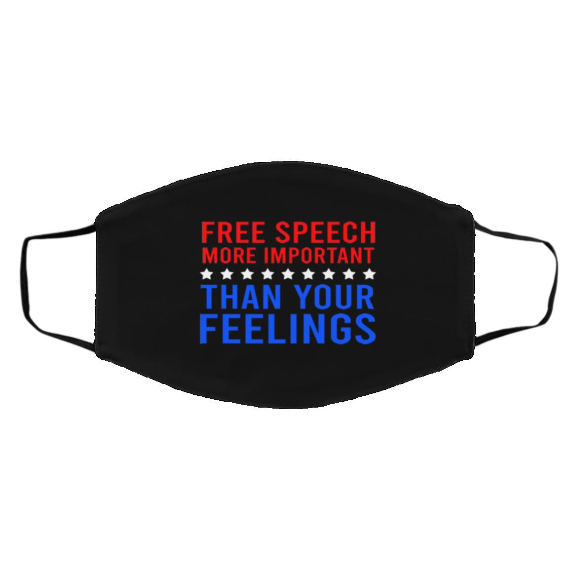Speech Mask, Black, Cloth Face Cover – Medium/Large