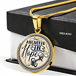 Anchored In Hope Circle Pendant Necklace - Circle Luxury Necklace (Gold Plated)