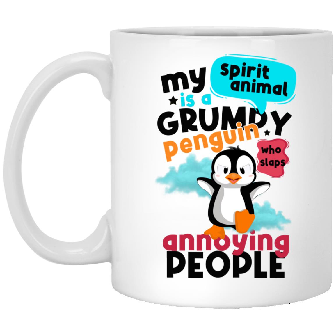 My Spirit Animal Is A Grumpy, White, 11 oz. White Mug