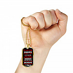 To My Son from Dad Never Forget That I Love You Learn from Everything You Can Be The Great Man Dog Tag - Dog Tag (Gold Plated)