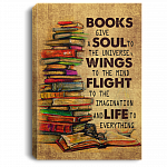 Books Give A Soul To The Universe Wings To The Mind Flight To The Imagination Framed Canvas - Unframed Poster - Love Book Home Decor, White, 0.75'' Framed Canvas Books Give A Soul To The Universe Wings To The Mind Flight To The Imagination Framed Canvas - Unframed Poster - Love Book Home Decor, White, 0.75'' Framed Canvas