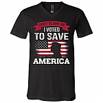 Don't Blame Me I Voted for Trump Save America Distressed America Flag T-Shirt - V-Neck Tee, Black, V-Neck T-Shirt Don't Blame Me I Voted for Trump Save America Distressed America Flag T-Shirt - V-Neck Tee, Black, V-Neck T-Shirt
