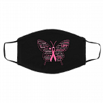 Breast Cancer Butterfly Pink Ribbon Breast Cancer Survivor Gift Washable Reusable Face Mask, Black, Cloth Face Cover – Medium/Large Breast Cancer Butterfly Pink Ribbon Breast Cancer Survivor Gift Washable Reusable Face Mask, Black, Cloth Face Cover – Medium/Large