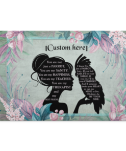 Personalized Parrot You Are My Sanity Gallery Wrapped Framed Canvas Prints - Unframed Poster - Wall Art, White, 0.75'' Framed Canvas