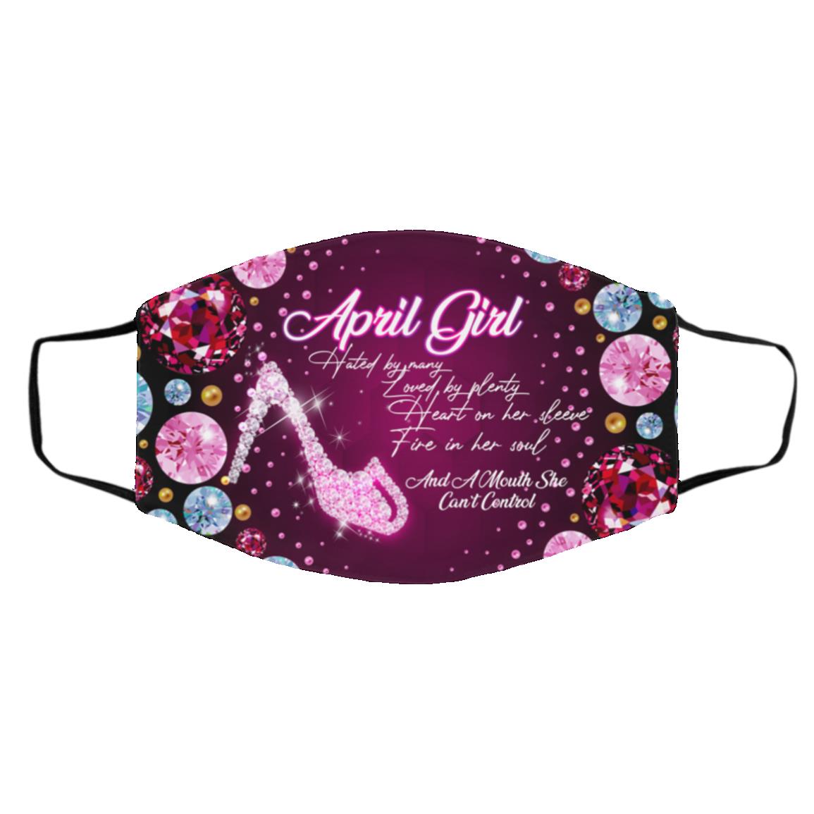 April Girl Hated, White, Cloth Face Cover – Medium/Large