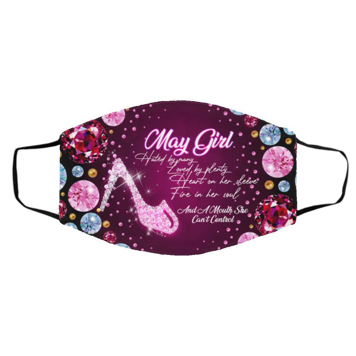 May Girl Hated, White, Cloth Face Cover – Medium/Large