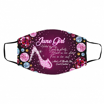 June Girl Hated, White, Cloth Face Cover – Medium/Large