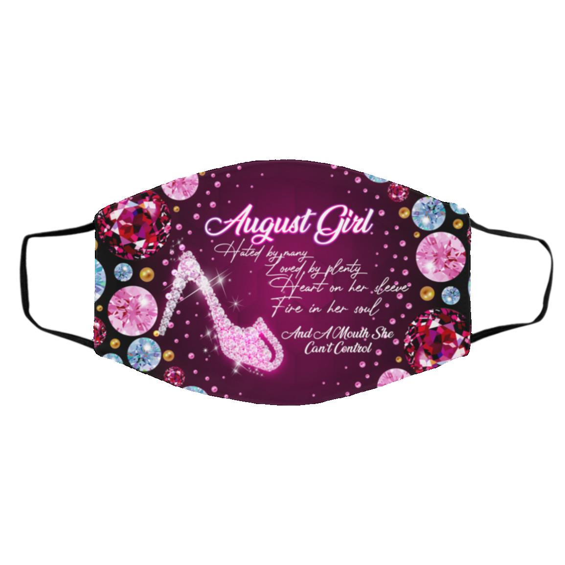 August Girl Hated, White, Cloth Face Cover – Medium/Large