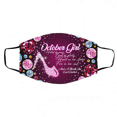 October Girl Hated, White, Cloth Face Cover – Medium/Large