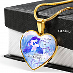 I Know Heaven Is A Beautiful Place Because They Have My Dad Heart Pendant Necklace - Heart Luxury Necklace (Gold Plated)