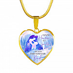 I Know Heaven Is A Beautiful Place Because They Have My Dad Heart Pendant Necklace - Heart Luxury Necklace (Gold Plated)